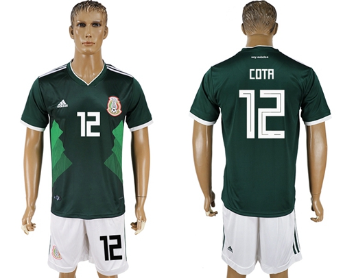 Mexico #12 Cota Green Home Soccer Country Jersey - Click Image to Close